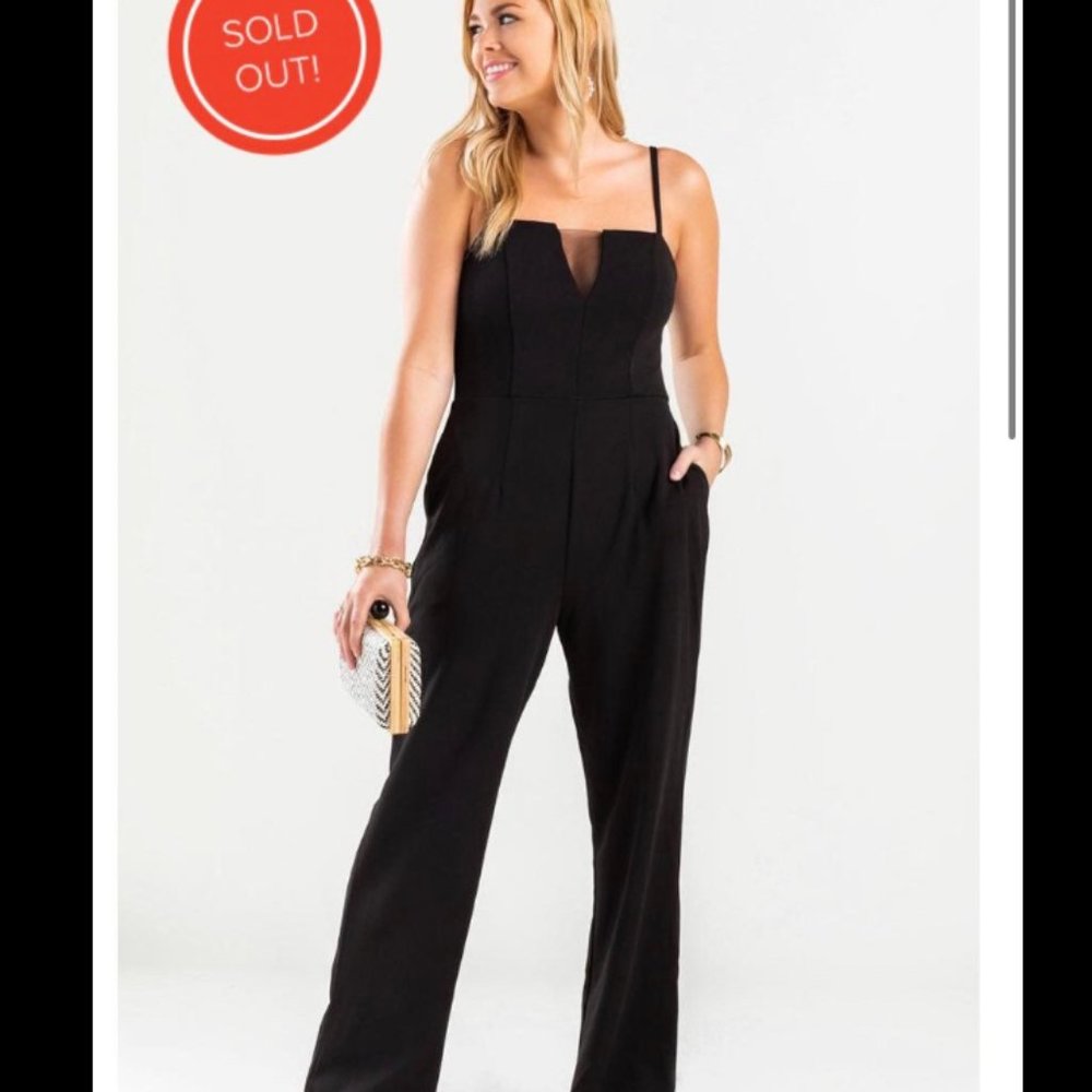 Emellia Mesh Cutout Jumpsuit